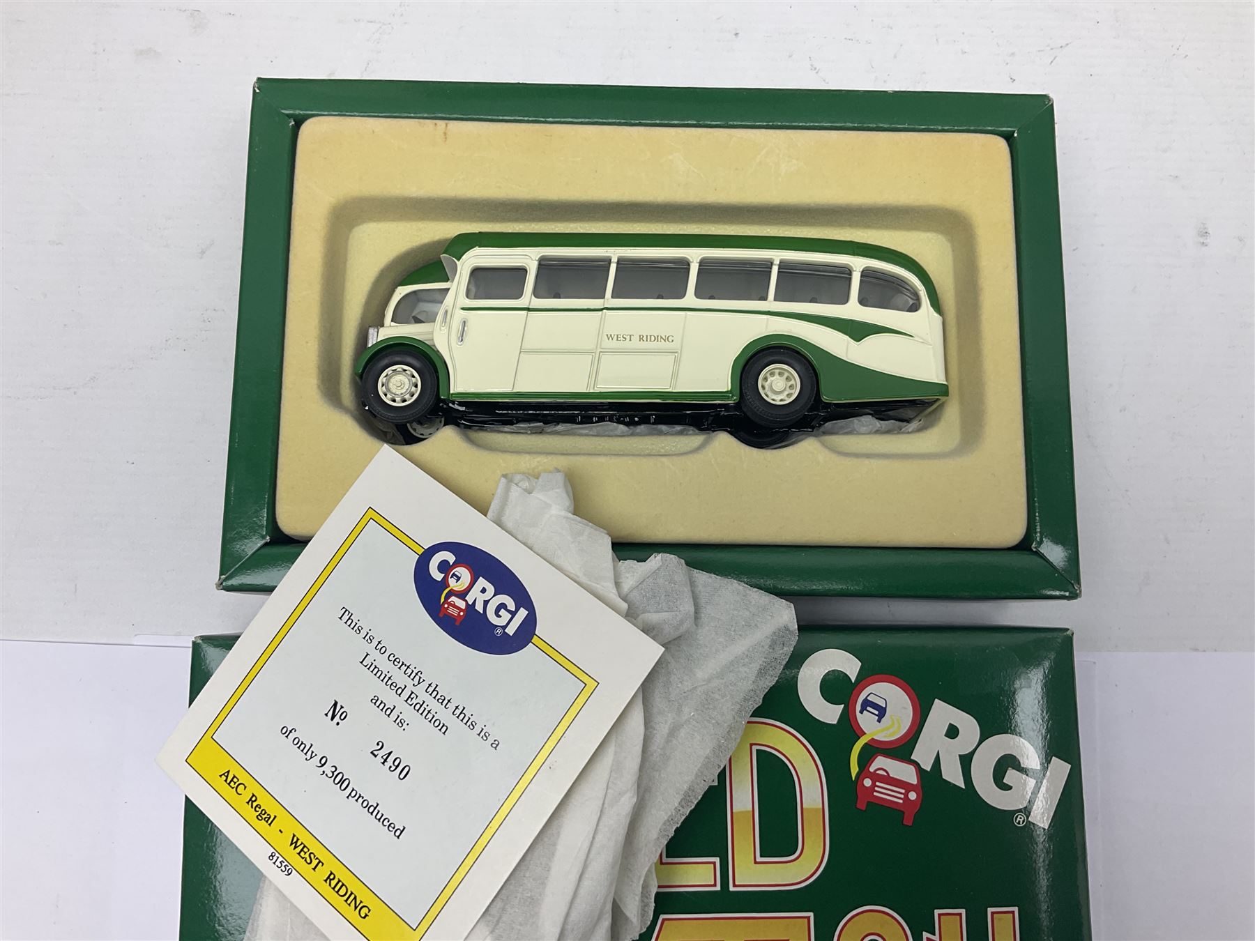 Corgi - twenty eight modern die-cast model coaches, buses and wagons to include Corgi Classics 35305, 96991, 97002, two 97108, 97208, 97267, 97335, 97871 and 98162; limited edition sets D949/26, 97107 and 97185; The Yorkshire Rider Series 91700, 91853, 91858 and 91862; all but one in original boxes or perspex display cases, most with certificates (27)