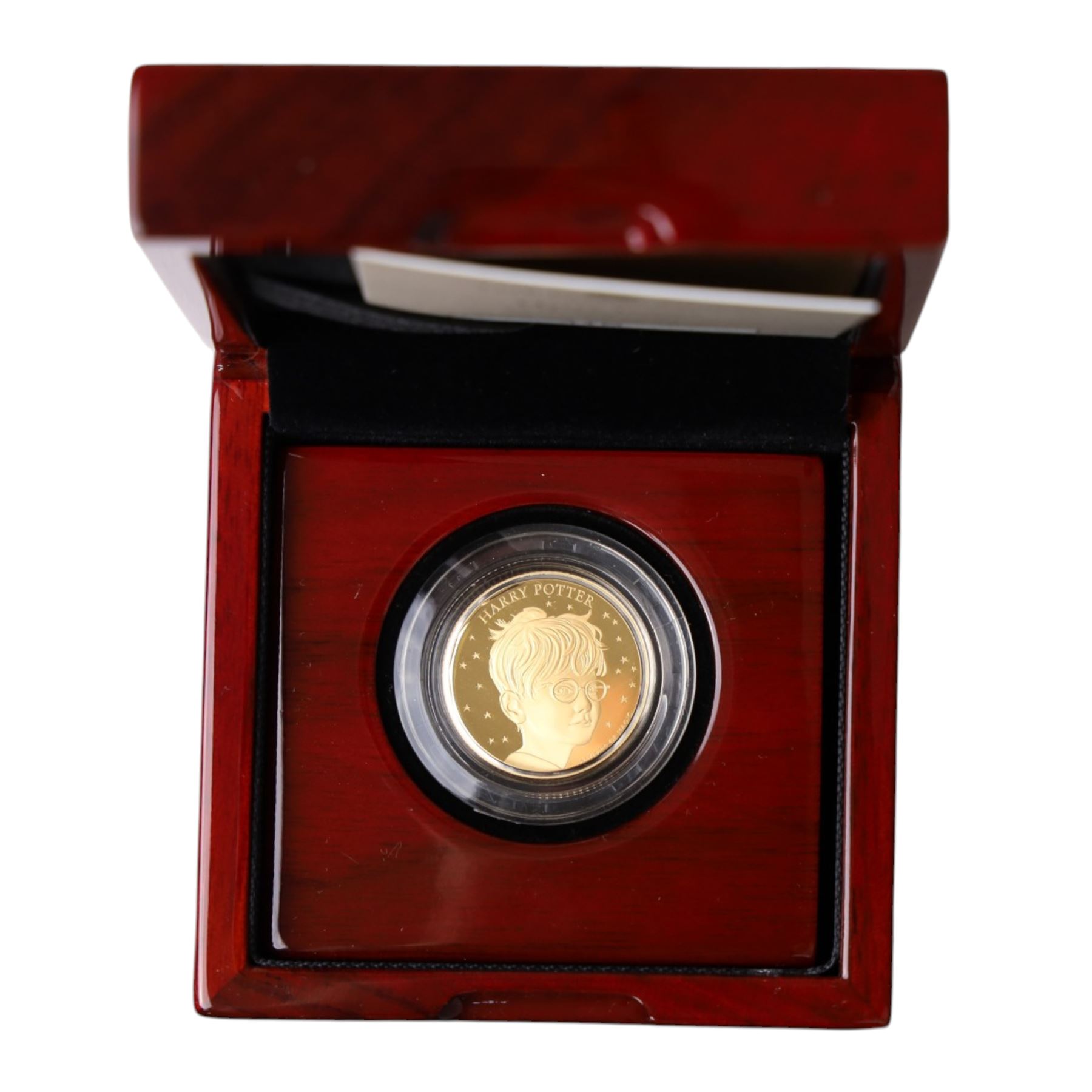 The Royal Mint United Kingdom 2022 'Harry Potter' quarter ounce fine gold proof twenty five pound coin, cased and boxed with certificate