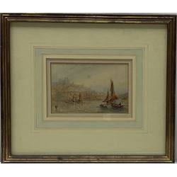 George Weatherill (British 1810-1890): Fishing Boats in the Lower Harbour Whitby, watercolour signed 9cm x 13.5cm
Provenance: part of an important single owner Weatherill Family collection; with Whitby Galleries (Walkers Antiques later Walker Galleries Harrogate), label verso