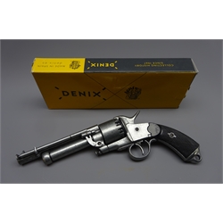  Denix Replica 1855 French Le Mat single action pistol, new in box  