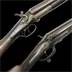 SHOTGUN CERTIFICATE REQUIRED - 19th century John Adams of London 12-bore double barrel side-by-side hammer gun with screw under-lever opening, 76cm (30