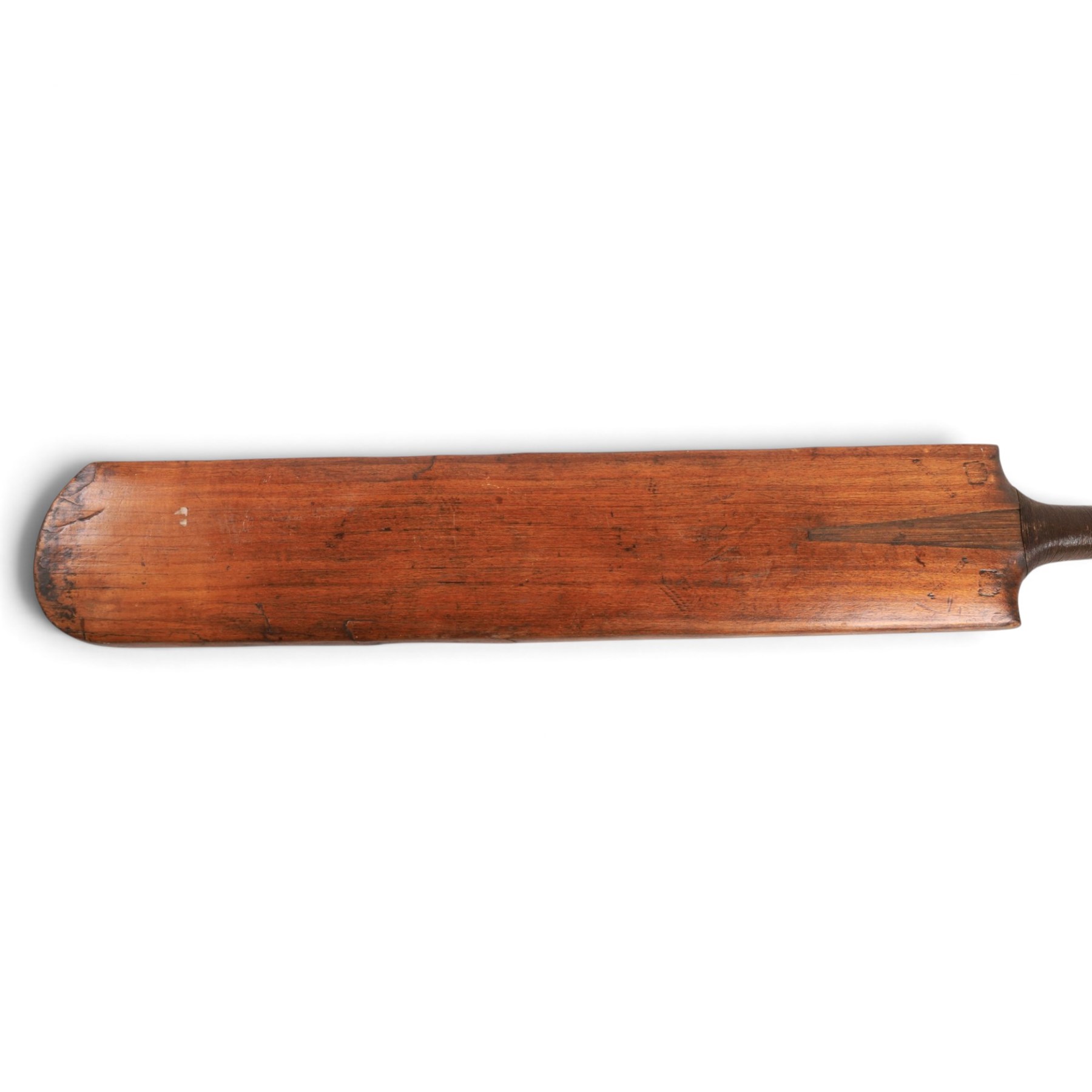 Victorian Jefferies & Malings of Woolwich cricket bat with silver plaque, presented to A.G. Baker for the Highest Average December 1874, together with a Gunn & Moore Ltd 'The Autograph' cricket bat (2)