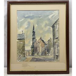 Ernest Midwood (British 1917–1993): Church and Village Scenes, set of three watercolours signed, one dated 1972 38cm x 49cm (3)