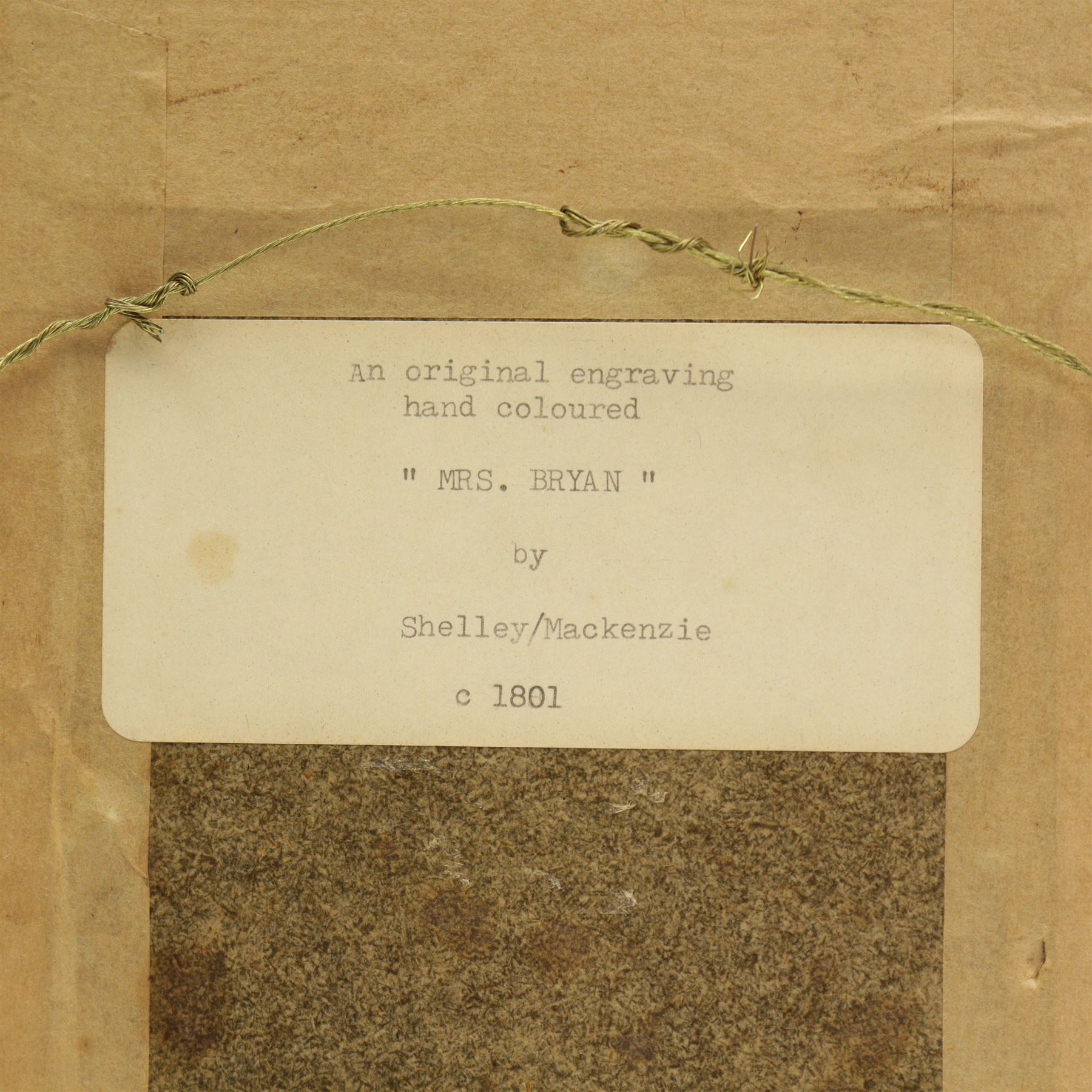 After Lady Sarah Malden (British c1761-1838) and Samuel Shelley (British 1750-1808): 'Mary Clara - Viscountess Bolingbroke' and 'Mrs Bryan',  pair 19th century engravings with hand-colouring, titled verso, in matching frames 7cm x 6cm (2)