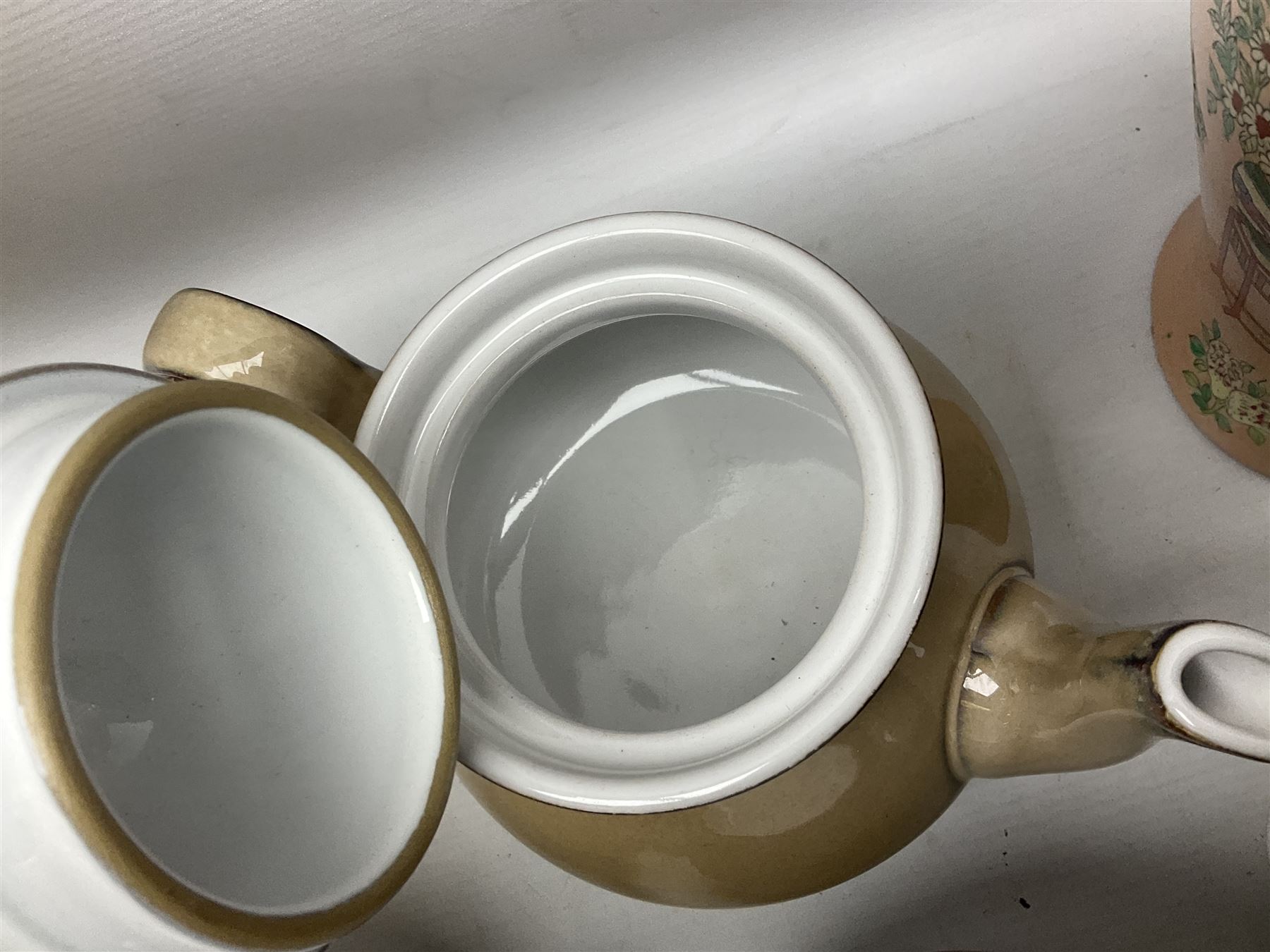 Denby tea wares, to include teapot, milk jug, covered sucrier, six cups etc, together with other collectables   