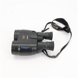 Canon 15x50 UD 4.5 degrees Image Stabilizer All Weather binoculars, serial no. 5000941B, in an Eagle Creek soft carry case