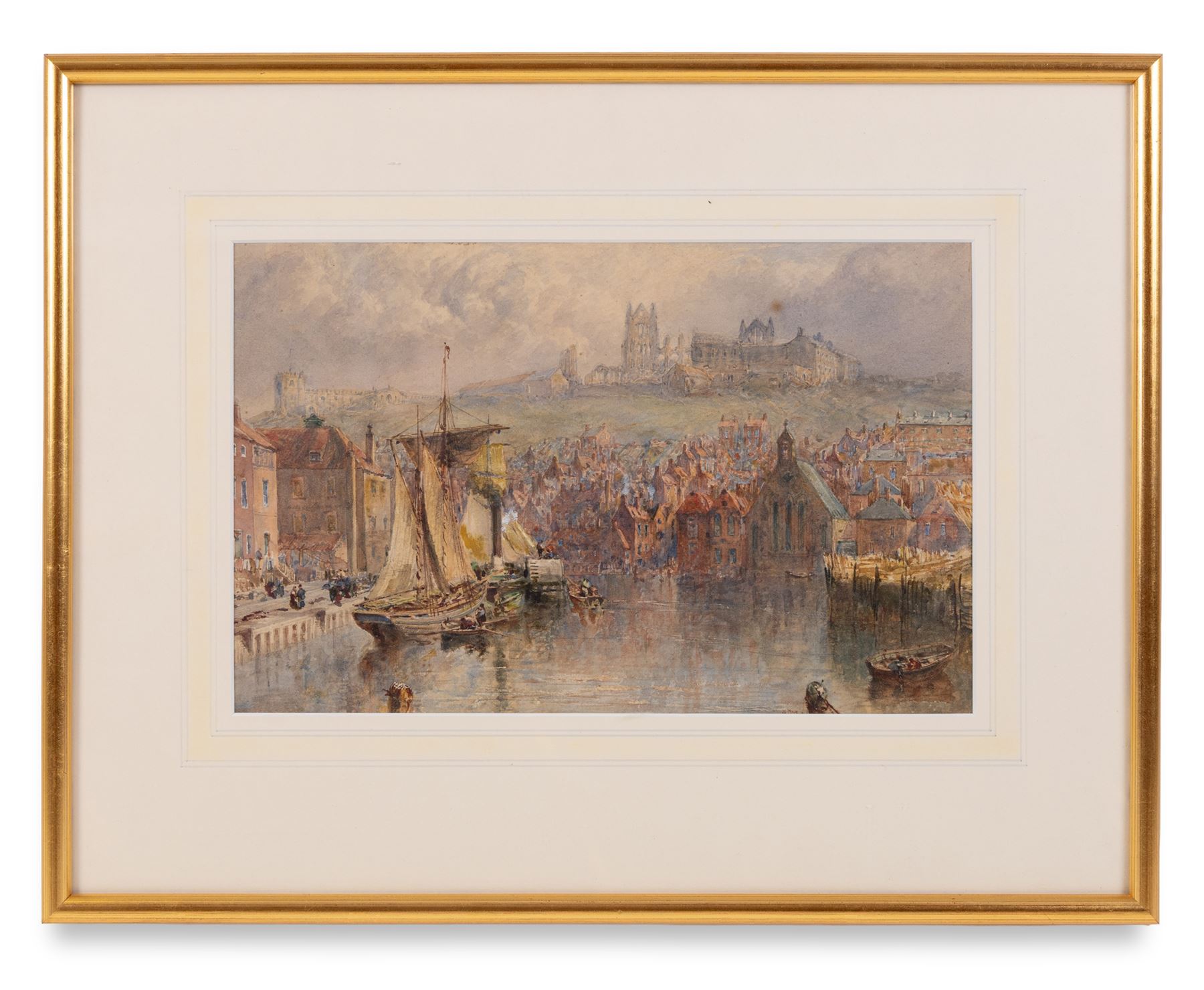 Mary Weatherill (British 1834-1913): Dock End Whitby, watercolour unsigned 20cm x 31cm