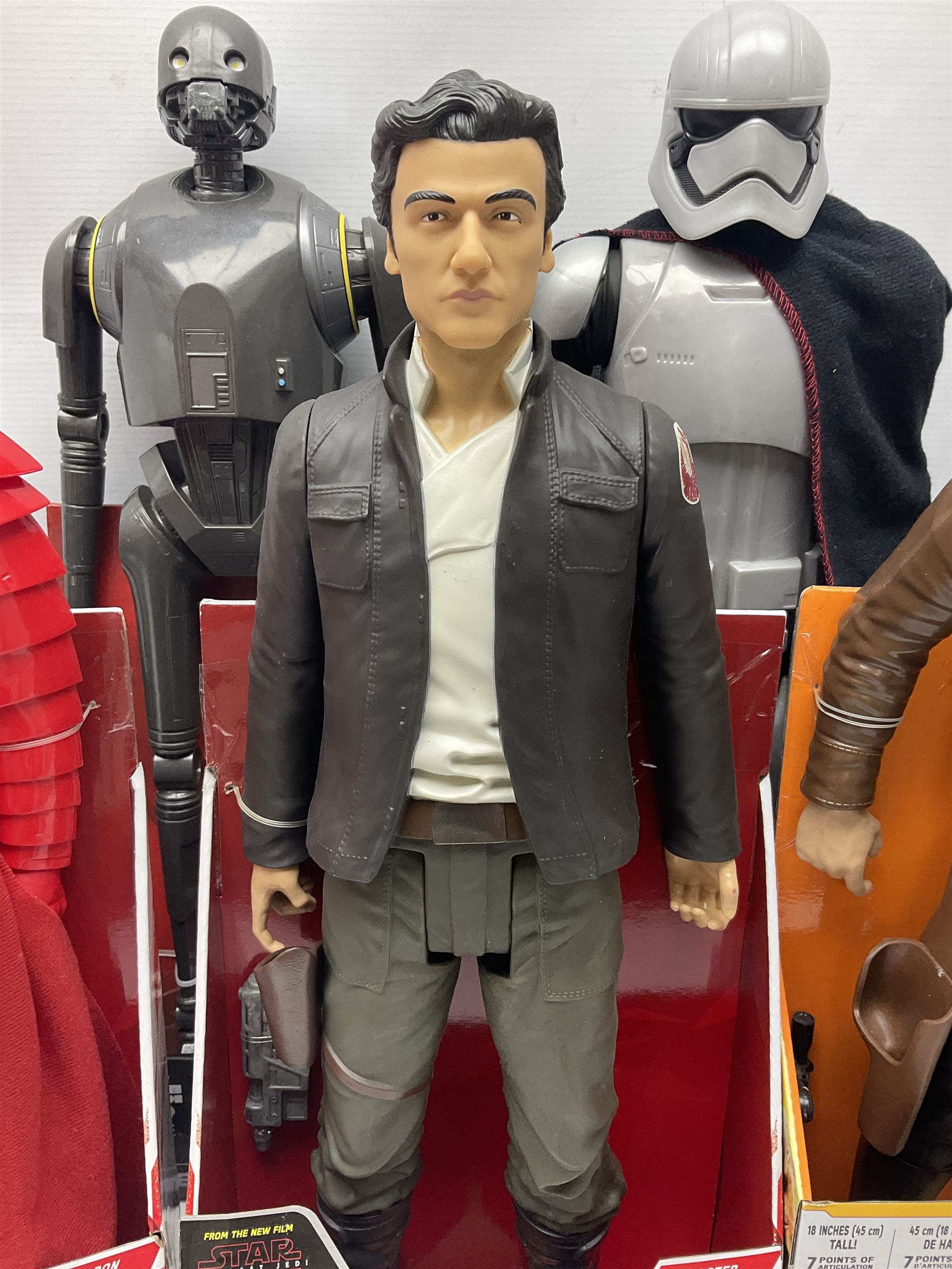 Star Wars - seven Jakks Pacific Big-Figs comprising Jyn Erso, Poe Dameron, Han Solo, Stormtrooper, Captain Phasma, Praetorian Guard and K-2SO; all boxed (7)