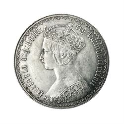 Queen Victoria 1887 silver 'gothic' flor