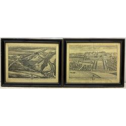Johannes 'Jan' Kip (Dutch 1653-1722) and Leonard Knyff (Dutch 1650-1722): Yorkshire Topographical Views, comprising: 'Ingleby Manor', 'Constable Burton', 'Great Ribston', 'Whixley', 'Spotbrough', 'Newby' and 'Swillington', set seven 18th century engravings 40cm x 53cm (7)