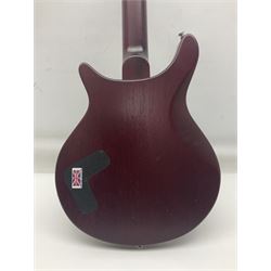 British hand-made mahogany electric guitar by 'JJ' luthier Dan Macpherson c2012 L95cm; in FX lightweight carrying case