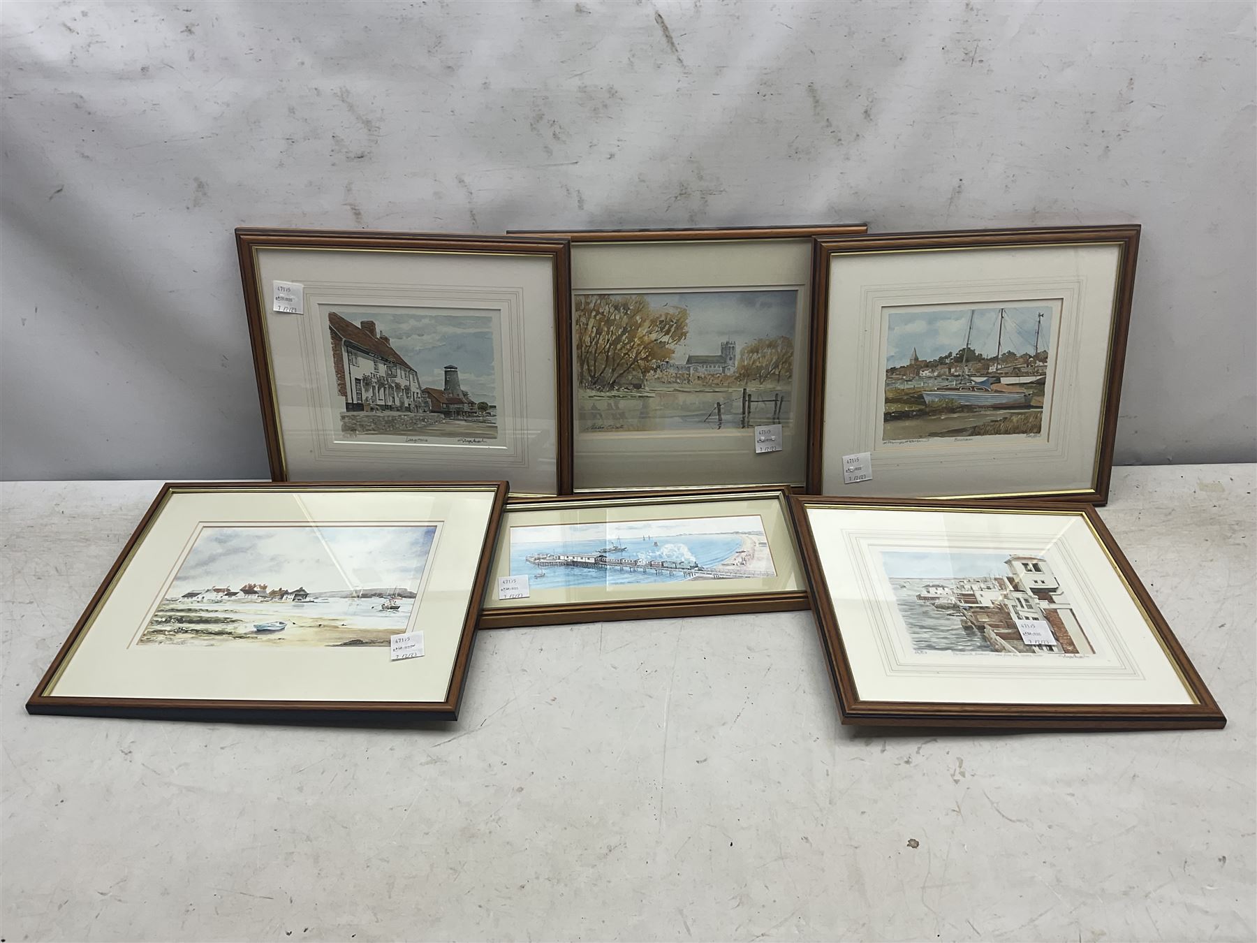 Emma Ball (British Contemporary) limited edition print together with a selection of other prints variously signed, with railway interest etc in one box (13)