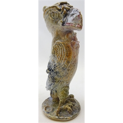  Peter Hough (British Contemporary) model of a Grotesque bird in the style of Martin Brothers, H26cm   