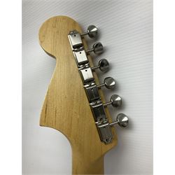 Fender Jaguar electric guitar, American Custom Shop vintage re-issue, probably in seafoam green, with tremolo arm, serial no.V1317106, L101cm; in American G&G Fender fitted hard case with paperwork