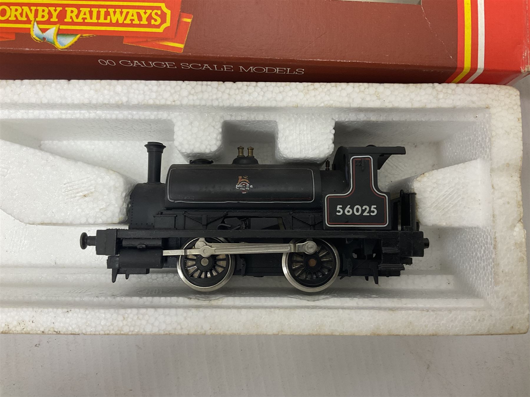 Hornby ‘00’ gauge - LBSC Class A1 0-6-0 ‘Brighton Works’ Terrier locomotive no.32635; LBSC E2 Class 0-6-0 tank locomotive no.100; BR Class 3F Jinty 0-6-0 tank locomotive no.47480; Caledonian ‘Pug’ Class 0-4-0 Saddle Tank locomotive no.270; GNR Class J13 0-6-0 Saddle Tank locomotive no.1247; LNER Class J83 0-6-0 locomotive no.8477; Class J52 0-6-0T locomotive no.68831 in BR black; in original boxes; BR Black 0-4-0 locomotive no.56025, in ‘Smokey Joe’ box; two further loose locomotives comprising ‘Waddon’ 0-6-0 locomotive no.54 and Caledonian Railway 0-4-0 locomotive no.270 (10) 