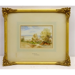  'Nr Scalby' - Scarborough, watercolour by Joseph Newington Carter (British 1835-1871) unsigned, titled in mount 12cm x 17cm in ornate gilt frame  