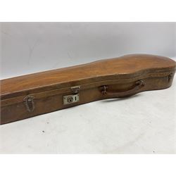 Mid-19th century German violin with 36cm two-piece maple back and ribs and spruce top, bears label 'Riccardo Antoniazzi Cremonese fece in Milano l'anno 1896' L59.5cm overall; in walnut case with two part bows