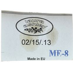 Laura Ashley - contemporary light oak console table, rectangular top over four drawers, on rectangular supports united by stretcher