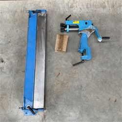 Metz bench swagger rotary bead roller, and sheet clamp