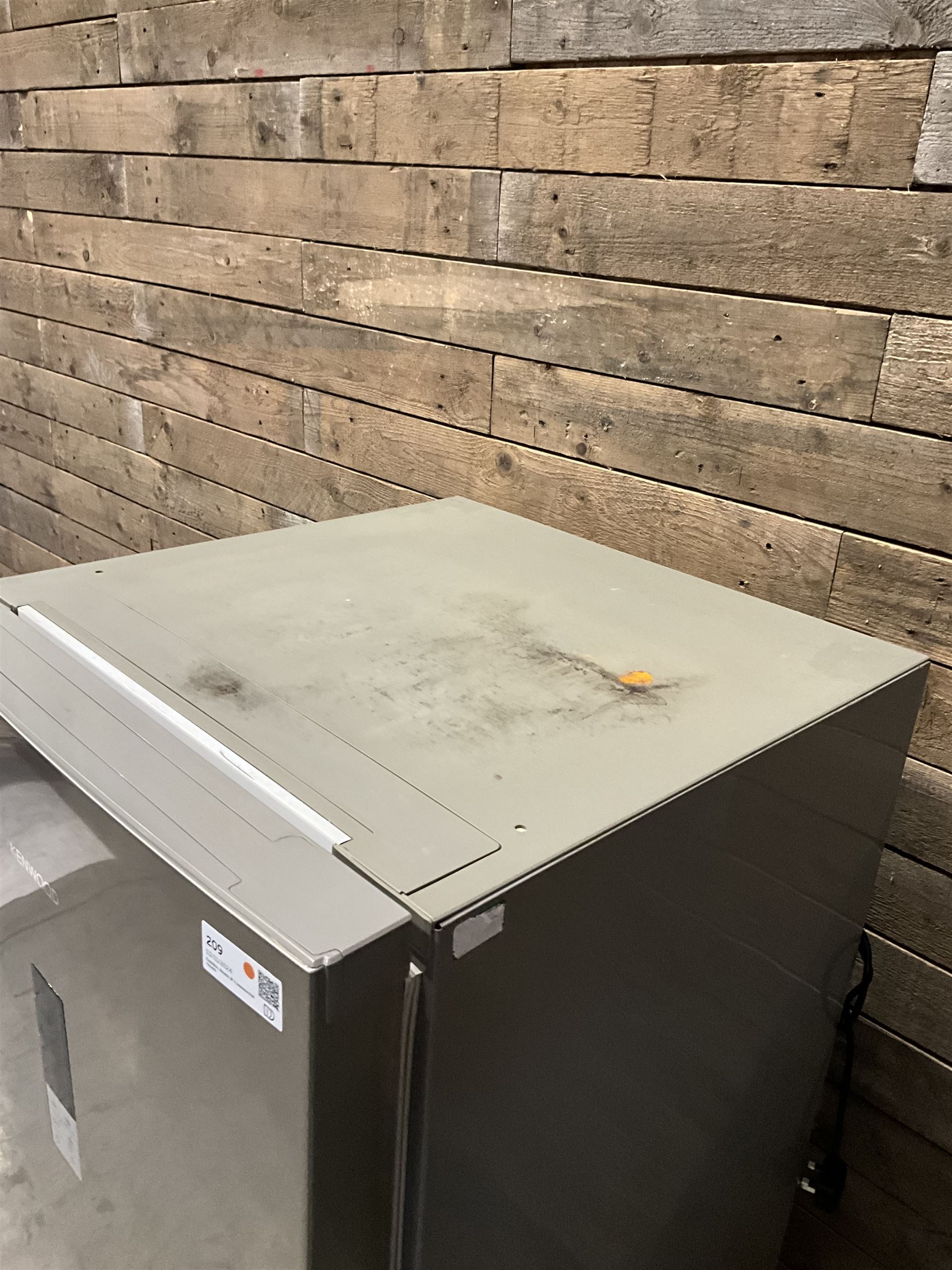 Kenwood upright freezer, eight drawers with ice box, grey finish