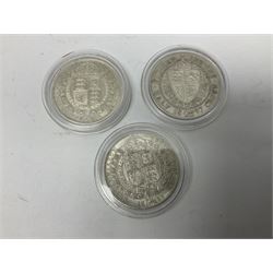 Six Queen Victoria halfcrown coins dated two 1887, two 1889, 1896, 1897 and nine King George V halfcrowns dated 1911, 1912, 1914, two 1915, 1916, 1917, 1918, 1919 (15)