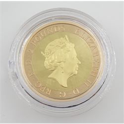 Captain Cook gold proof three coin series, comprising 2018, 2019 and 2020 dated gold proof two pound coins, all three housed together in a Royal Mint presentation box, the individual boxes and certificates are also present