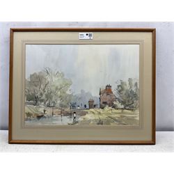 Peter Gilman (British 1928-1984): 'Abingdon near Henley' Oxfordshire, watercolour signed and dated '82, 38cm x 54cm