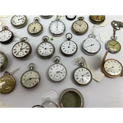 Collection of silver and metal pocket watches