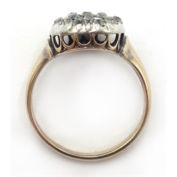  Early 20th century rose cut diamond ring, 14ct rose gold  