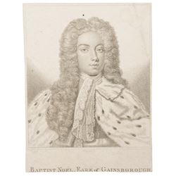 Jonathan Spilsbury (British 1748-1825) after Joshua Reynolds (British 1723-1792): 'The Rt Hon Frederick Howard of Carlisle'; Samuel Freedman (British 1773-1857): 'Baptist Noel - Eare of Gainsborough'; Guillaume Philippe Benoist (French 1725-1770): 'The Earl of Leicester - 1588'; Ignace Fougeron (British late 18th century) after Hans Holbein the Younger (German 1497-1543): 'Edward VI', four portrait engravings max 15.5cm x 11.5cm (4) (unframed)
