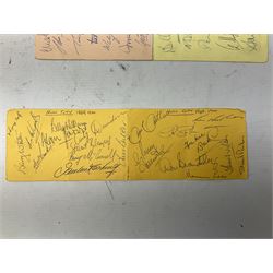 Autographs from film, stage, sporting personalities etc, including mid 20th century Hull City FC, Esmond Knight, John Clements, Kay Hammond, Richard Greene, Manning Whiley, Jerry Desmond etc, in albums, on pieces etc