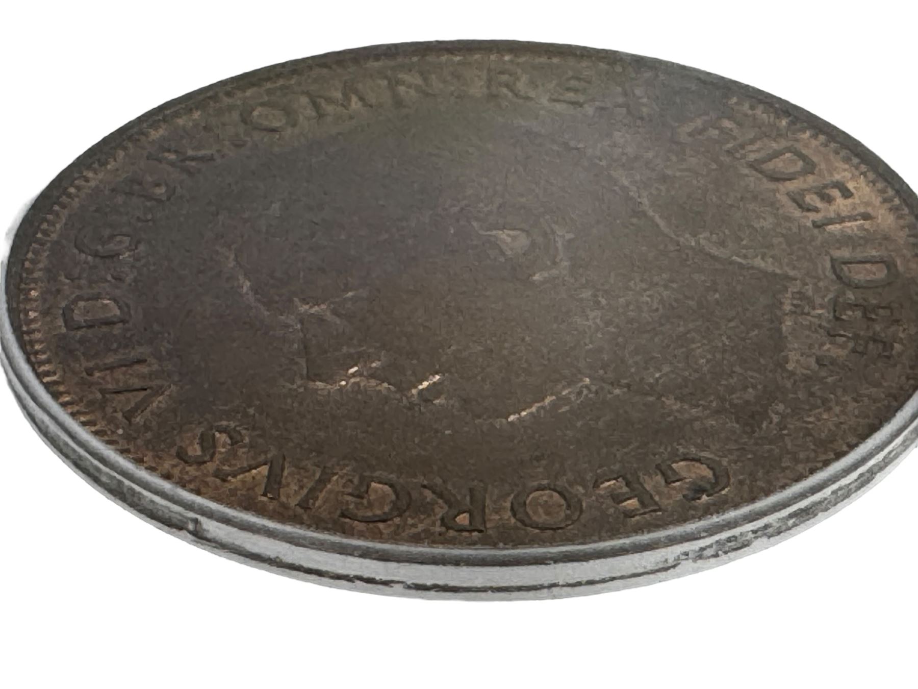 King George VI 1951 one penny coin, encapsulated and graded by PCGS 'MS64BN'