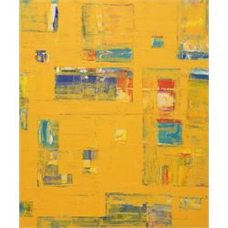 Gillian Ross Kelsey (British 1935-2025): 'Mango Dreams', mixed media on canvas unsigned 12...