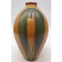  John Jelfs (British 1946-): Shino and Ash glazed vase, H23cm   