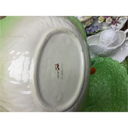 Wedgwood and Coalport 'Countryware' pattern ceramics, to include teapot, toast rack, napkin rings, jug, oval dish, sauce boat and saucer, etc, together with other ceramics to include Hornsea Fauna vase, Sylvac Apple Blossom pattern bowl, Sylvac jug in the form of a sack, no. 406, two Nao figures, tea wares, silver plated cutlery etc