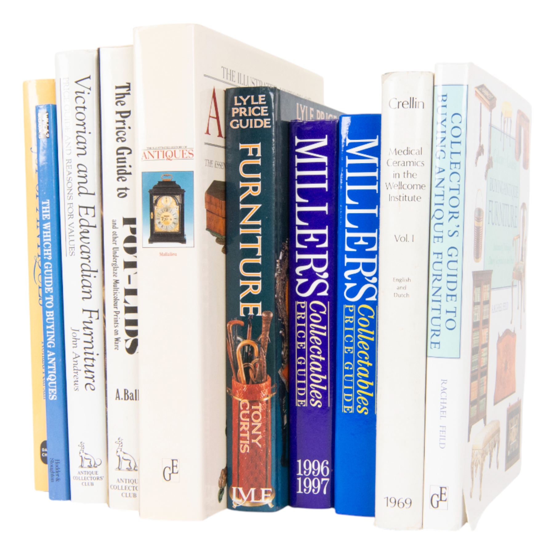 Collection of reference books, including furniture, ceramics and antiques 