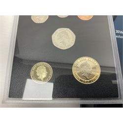 The Royal Mint United Kingdom 2016 proof coin set collector edition, cased with certificate