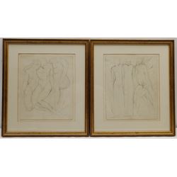 Peter William Ibbetson (British 1909-1975): Stations of the Cross - Christ taken down from the Cross and The Resurrection, pair pencil sketches unsigned, one dated May 22nd '34 in the artist's hand 25cm x 21cm (2) 
Provenance: purchased by the vendor in a folio of the artist's sketches from Gerrards Auction Rooms 16th August 2012 Lot 835