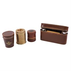 JP Cutts Sutton & Son telescope, two vesta cases, brass mortice gauge, barometer, etc