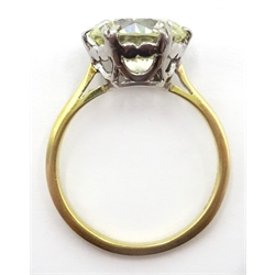  18ct gold diamond solitaire ring, hallmarked diamond approx 4.2 carat  