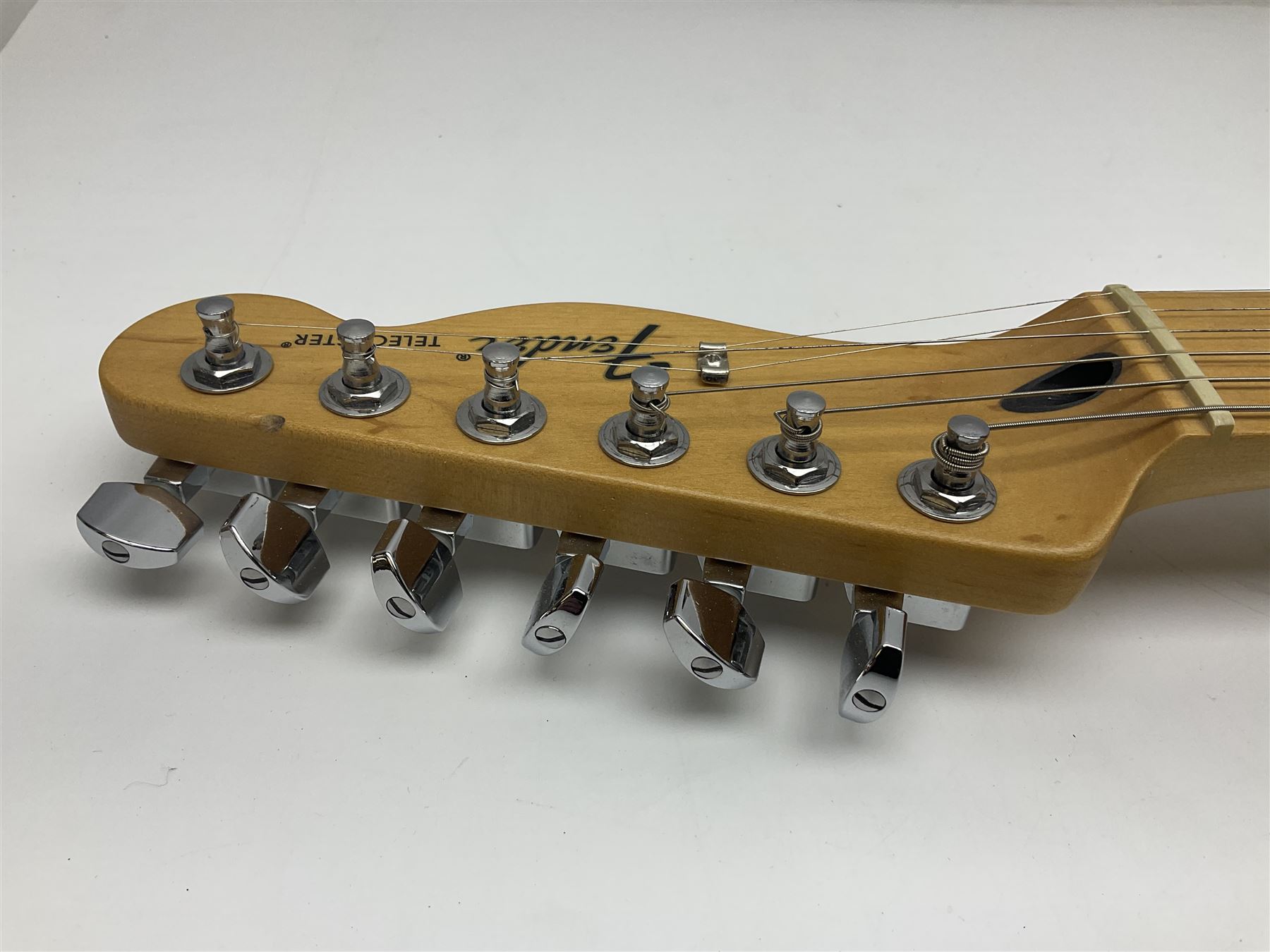 2009 Fender Telecaster electric guitar in black, retro fitted with Charlie Christian copy pick-up, serial no.MZ9546274; L98cm; in Fender soft carrying case