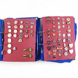 Rugby league enamel badge collection, from clubs including Leeds Rhinos, Lancashire Lynx, ...