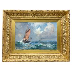 Bernard Finegan Gribble (British 1873-1962): 'Off the North Foreland', oil on board signed, titled on the mount 20cm x 30cm