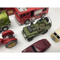 Mamod steam engine, together with other die cast cars etc