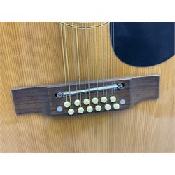 Grant Model No.W-220L twelve-string acoustic guitar with mahogany back and ribs and spruce top L109cm