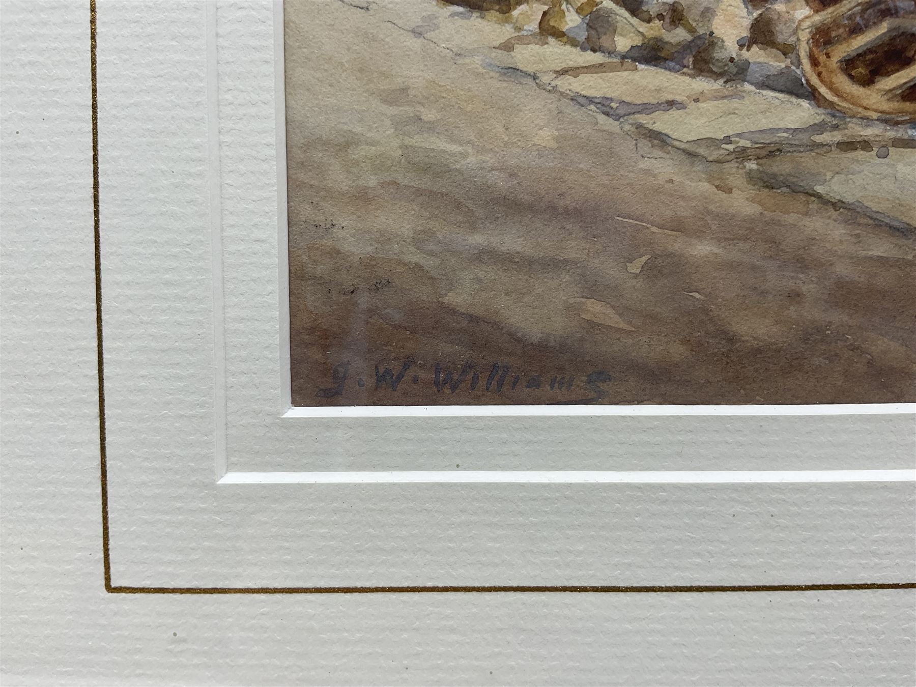 John Wynne Williams (British fl.1900-1920): Staithes Beck, watercolour signed 17cm x 27cm