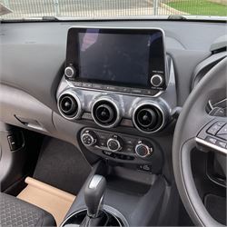 FG70 YZV - Nissan Juke - 2020, 1.0L, Acenta 5dr, silver, two keys, 4350 miles, automatic, petrol, v5 present, excellent condition, on instruction from a recent estate clearance - buyers premium 10% + VAT. (12%inc.) - THIS LOT IS TO BE COLLECTED BY APPOINTMENT FROM DUGGLEBY STORAGE, GREAT HILL, EASTFIELD, SCARBOROUGH, YO11 3TX