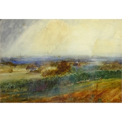  Woodland Landscape, watercolour signed by John Wright (Staithes Group 1857-1933) 17cm x 25cm  