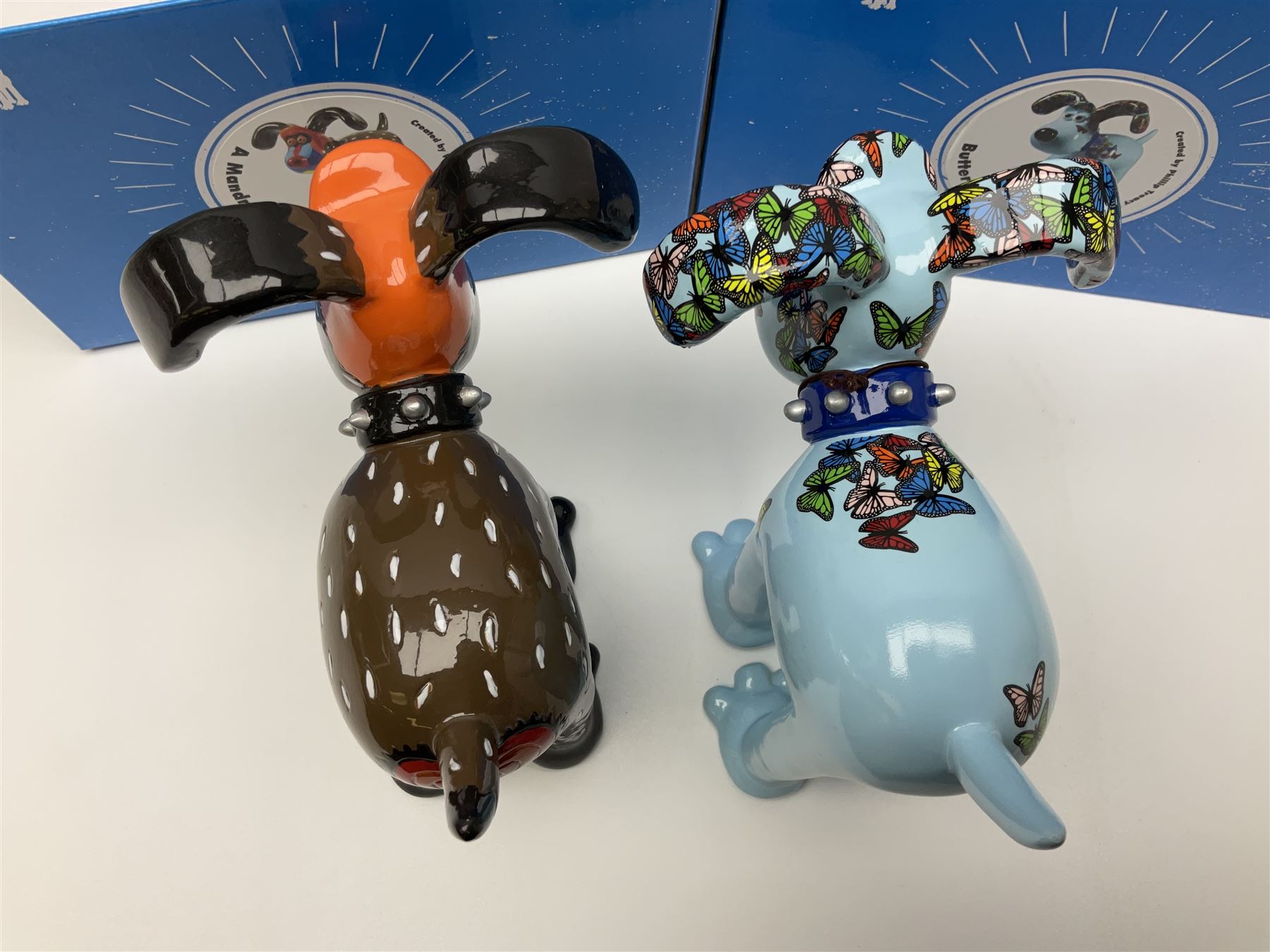 Wallace & Gromit - Gromit Unleashed: two Aardman Animations The Grand Appeal 'Gromit Unleashed' figures comprising A Mandrill's Best Friend and Butterfly, both with boxes