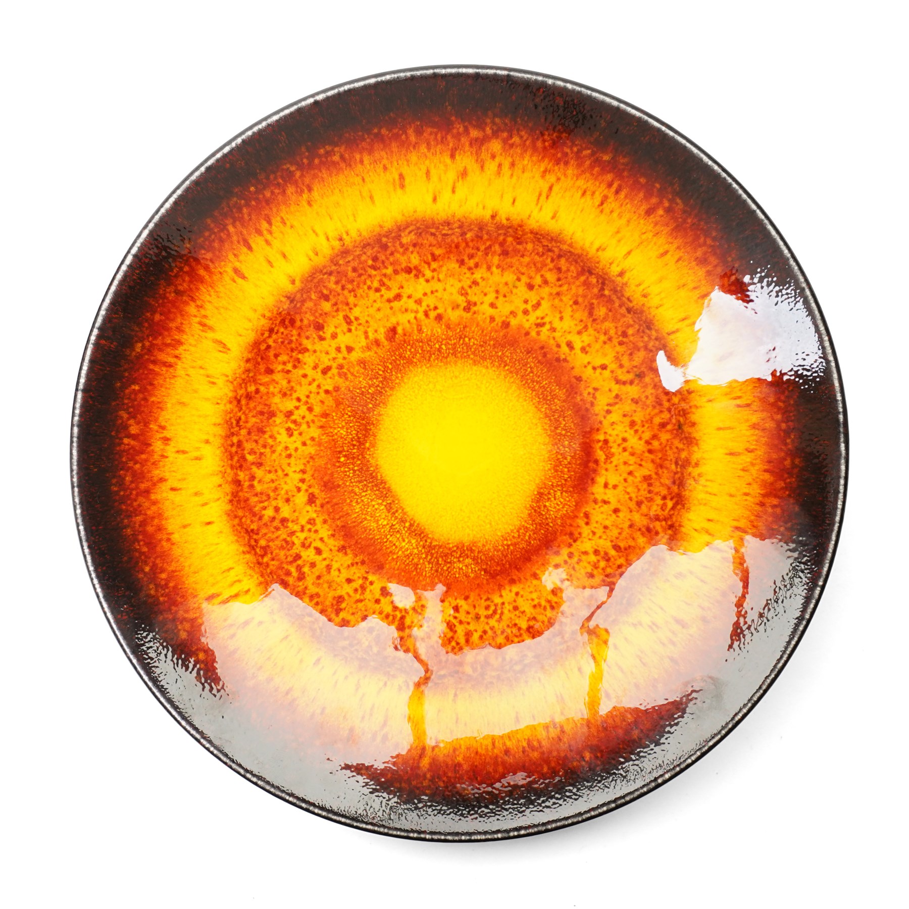 Poole pottery Sun and Moon plates, D26.5cm (2)